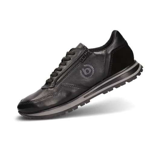 bugatti Sneaker schwarz 46 EU - Stylischer Sneaker in Größe 46 aus Glattleder, mit bequemem Wechselfußbett und ideal für den Alltag.