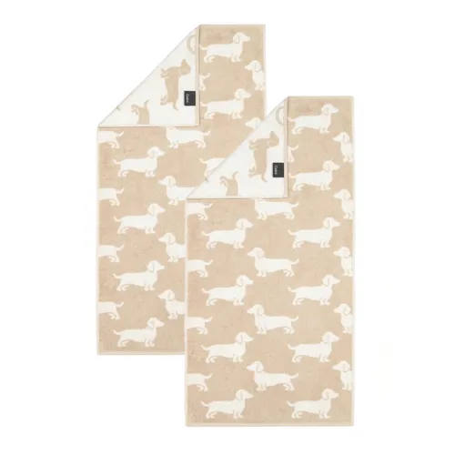 Cawö We love Dogs Handtücher 6246-33 Dackel Natur in beige von Cawö