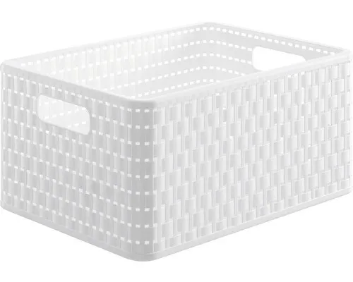Korb Country DIN A4 18l weiß 36,8x27,8x19,1 cm in weiß von Rotho