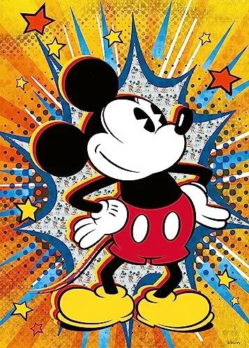 Ravensburger Puzzle 15391 - Retro Mickey 1000 Teile, hochwertiges Disney Puzzle für Erwachsene und Kinder ab 14 Jahren, ideal als Geschenk oder Freizeitbeschäftigung