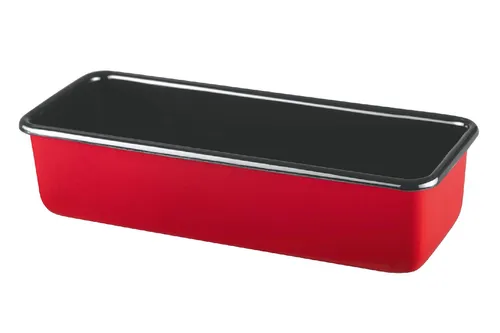 Riess Königskuchenform CLASSIC - COLOR ROT 30 x 10 cm - Obstkuchen- & Tortenbodenform aus hochwertiger Emaille, energiesparend und leicht zu reinigen. Ideal für perfekte Kuchen und Brote mit antibakteriellen Eigenschaften.
