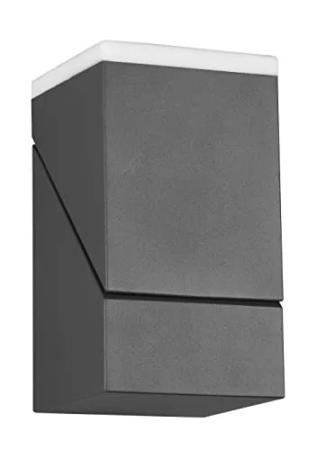 Xxxl Außenwandleuchte Avon, Anthrazit - Moderne LED-Außenwandleuchte aus Aluminium, schwenkbar, sorgt für einladende Lichtverhältnisse und ist ideal für den Außenbereich mit IP54 Schutz.