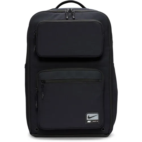 Nike Utility Speed Rucksack - Schwarz - Rucksäcke mit geräumigem Hauptfach, Laptopfach für bis zu 16 Zoll und gepolsterten Trägern für höchsten Tragekomfort – ideal für den Sportler unterwegs.