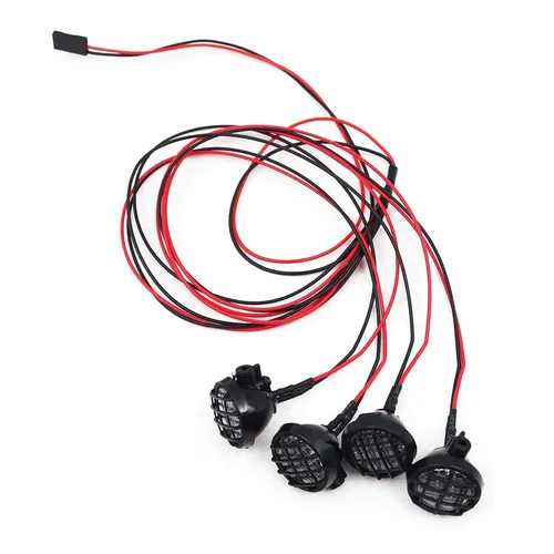 RC Autoleuchten RC Crawler Runde LEDs Lichtleiste 4LED für 1/10 Fernbedienung...