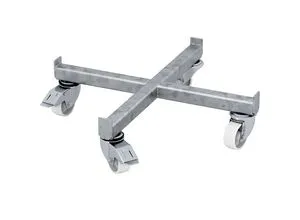 eurokraft pro Fassroller, LxB 610 x 610 mm, feuerverzinkt, ab 2 Stk