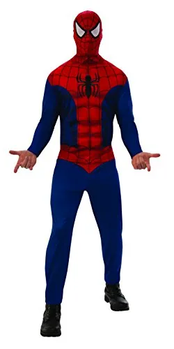 Rubies 820958XL000 Marvel Kostüm: Spiderman für Herren, Größe XL - Kostüm-Outfits für Erwachsene, offiziell lizenziertes Marvel Spider-Man-Kostüm, einfach an- und auszuziehen, ideal für Partys und Rollenspiele.