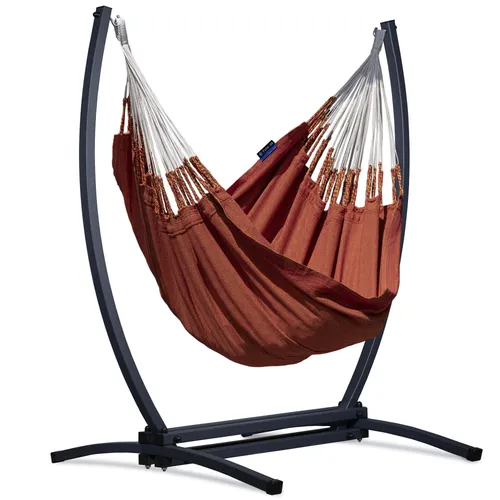 Potenza Hängesessel 140x180 mit Gestell – Bequemer Hängestuhl für Garten und Balkon