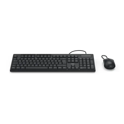 Hama PC Tastatur Maus Set CKM-200 USB-A/USB-C 1,8m Kabel QWERTZ Schwarz Computer
