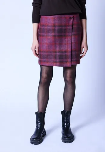 Damen Karo-Rock in Wickel-Optik in lila von Street One Studio