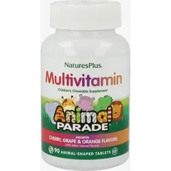 Natures Plus Source of Life Animal Parade Multivitamin - 90 Kapseln - Vitamine & Mineralien, leckere Multivitamine für Kinder, unterstützen das Wachstum und die Gesundheit mit einem köstlichen Geschmack.