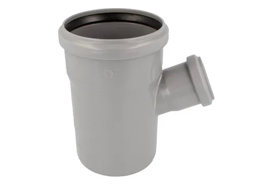 Valsir Ablaufrohr HT Abzweig einfach, mit 2 Steckmuffen - verschiedene Größen, Ø 50/40 mm 67°