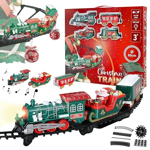 CEPEWA Spielzeug-Eisenbahn Weihnachtszug für Tannenbaum