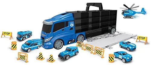 Diakakis Mega Truck LKW Tragekoffer 19-tlg. mit Fahrzeugen