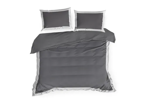 Eurofirany Bettwäsche LAURA ELIZA, 55 % Baumwolle, 45 % Polyester, 3 teilig, mit dekorative Kante oder Rüsche, atmungsaktiv