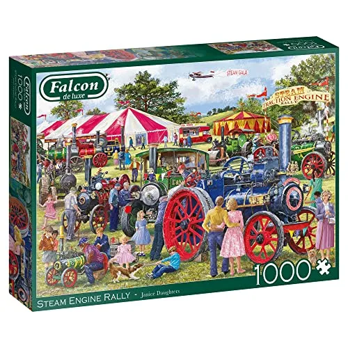 Jumbo Spiele Puzzle Janice Daughters Dampflok Rally 1000 Teile - Standard-Puzzle mit 1000 einzigartigen Puzzleteilen, umweltfreundlich hergestellt in Europa, ideal für Puzzleliebhaber und kreative Köpfe.