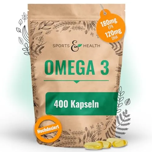 Omega 3 Kapseln Hochdosiert – 400 Fischöl Kapseln Hochdosiert