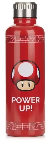 Nintendo - Super Mario Power Up - Trinkflasche aus Edelstahl