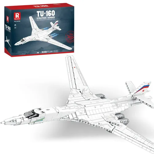 REOBRIX 33036 TU-160 Strategic Bomber Konstruktionsset - Technic Konstruktionsspielzeug mit 1598 Teilen für kreative Baumeister ab 14 Jahren. Ideal für LEGO-Fans und Militärliebhaber!