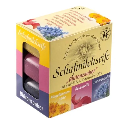 Saling Seifen-Set Geschenkverpackung - Blütenzauber 3-er Set