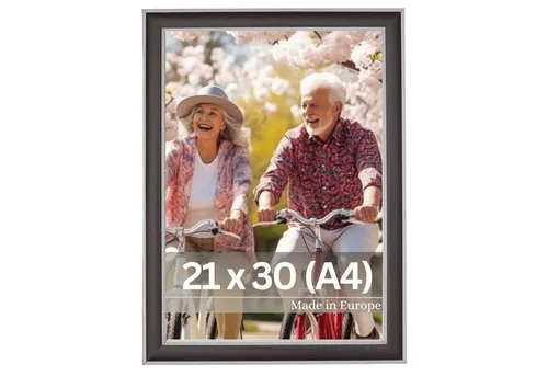 Victor (Zenith) Bilderrahmen Monet, Bilderrahmen Braun Silber 21x30 cm (A4), Bilderrahmen Art Deco