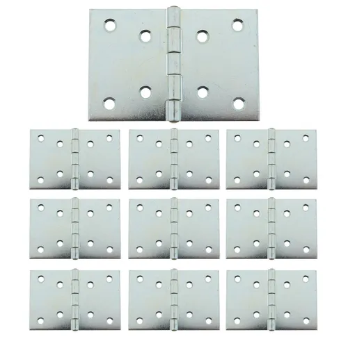 Türbeschlag 10 x Scharnier verzinkt gerollt breit 70 x 105 mm