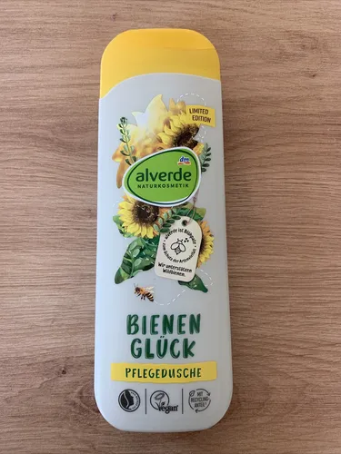 Alverde Pflegedusche Duschgel BIENENGLÜCK Sonnenblume Vegan 250ml 39,96€/L