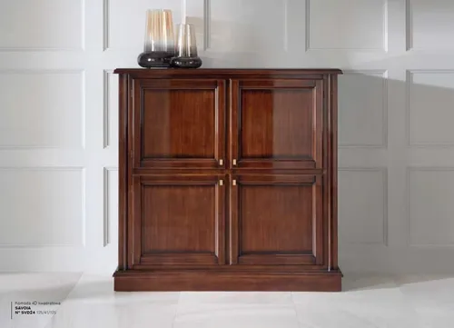 Luxus Holz Kommode im klassischen Design - Braun - Elegante Kommode für Wohnzimmer und Schlafzimmer mit 125 x 41 x 125 cm, aus hochwertigem Holz gefertigt. Ideal für stilvolle Ordnung in jedem Raum.