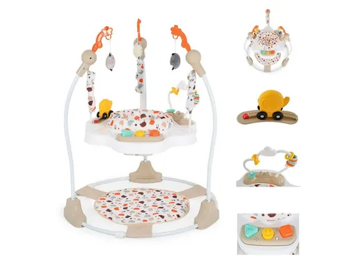Moni Türhopser Magic Fun – drehbarer Sitz mit Musik und Licht - Hüpfgeräte: Höhenverstellbarer Türhopser mit drehbarem Sitz, ideal für Babys ab 6 Monaten, fördert die Motorik und sorgt für Spaß durch Musik und Licht.