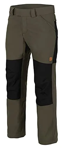 Helikon-Tex Woodsman Pants taiga green/black - Größe XXL Regular - Wanderhose aus robustem DuraCanvas-Material, ideal für Bushcraft und Outdoor-Aktivitäten. Verstärkte Knie und zahlreiche Taschen bieten Langlebigkeit und viel Platz für Equipment.