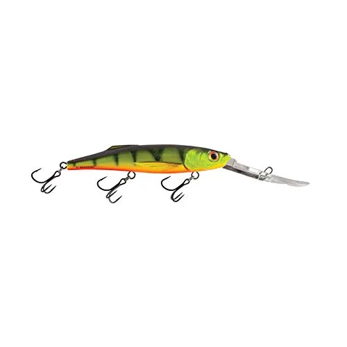 Salmo Freediver Super Deep Runner 12cm Hechtköder - Köder für Hecht, Zander, Barsch, Hechtköder, Hechtwobbler, Barschwobbler, Farben:Hot Perch