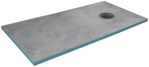 MARWELL Duschelement 90x160 cm - befliesbar mit integriertem Ablauf - Duschboard 90x160 cm aus stabilem, wasserdichtem Polystyrol, individuell zuschneidbar für eine perfekte Montage und ideal für moderne Badezimmergestaltungen.