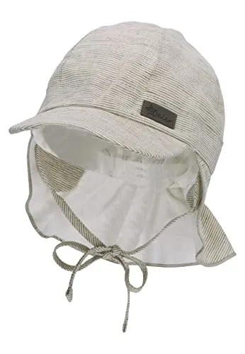 Sterntaler Unisex Kinder Schirmmütze Nackensch. Ringel Kindermütze - Hüte, Mützen & Caps für Baby-Jungen - Weiche und robuste Schirmmütze mit Nackenschutz, ideal für sonnige Tage und Outdoor-Aktivitäten.