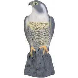 Succsale BRADAS Vogelabwehrmittel Falke Grau 17/17,5/41 cm - Effektives Vogelabwehrmittel aus hochwertigem, wetterbeständigem Kunststoff. Das Falken-Modell sorgt für eine ästhetische Garten- und Balkon-Dekoration und schützt Ihre Pflanzen durch Abschreckung. Ideal für Felder und Obstgärten.