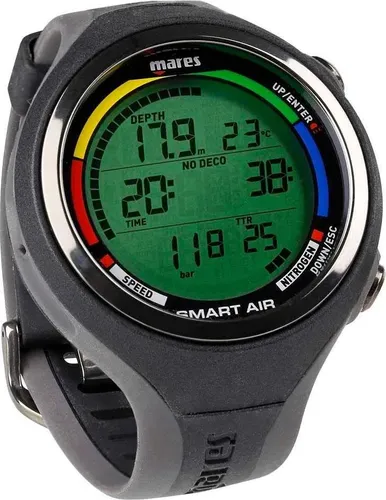 Mares Tauchcomputer - Smart Air - Tauchcomputer mit schlauchloser Flaschendatenübertragung, Multigastauglichkeit und umfangreichen Logbuchspeicher für bis zu 95 Stunden Tauchgangsprofile.