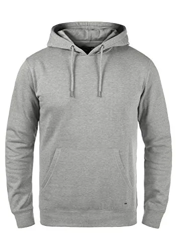 !Solid Bert Herren Kapuzenpullover Hoodie Pullover Mit Kapuze Und Fleece-Innenseite, Größe:M, Farbe:Light Grey Melange (8242)