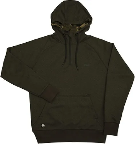 Fox Chunk Dark Olive Hoodie - Angelpullover, Größe:S - Sonstiges Angelzubehör, atmungsaktiver Hoodie mit Kapuze und Känguru-Tasche, ideal für Karpfen- und Wallerangeln bei wechselhaften Wetterbedingungen.