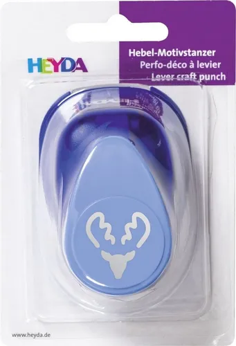 Heyda Motivstanzer Motivstanzer für Karton bis 220g/qm Elch Pop-Up groß ca. 25x25mm