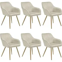 TecTake Stuhl Marilyn 6er Set in gold von tectake