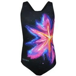 Aquarti Badeanzug Mädchen Chlorresistent Schwimmanzug Muscleback Wettkampf 152 - Kinder-Bademode mit chlorresistentem Material, ideal für Wettkämpfe und Schwimmtraining, in buntem Design für einen sportlichen Look.
