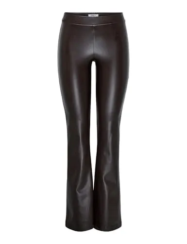 ONLY Damen Onlpaige Mw Faux Le Flared Legging PNT von ONLY