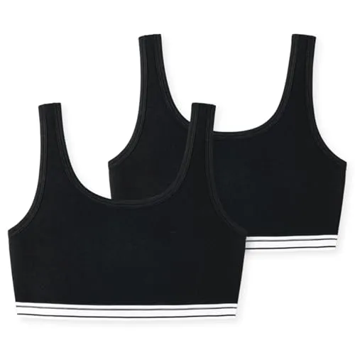 Schiesser Bustier 95/5 Organic Cotton (2-tlg) - Buntes Wäsche-Doppelpack für Mädchen, aus elastischem Organic Cotton für hohen Tragekomfort und perfekte Passform – ideal für den Alltag!