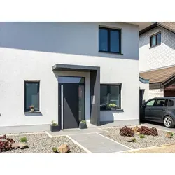 Gutta Rechteckvordach BS PLUS 160 mit Edelstahl Briefkasten von Gutta