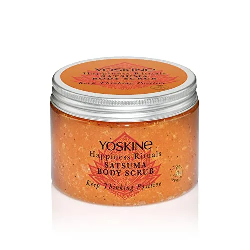 Yoskine Happiness Rituals Satsuma Körperpeeling Erfrischendes Peeling mit Zitrusduft für strahlende Haut