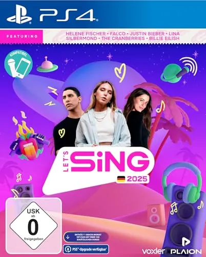 Let's Sing 2025: Deutsche Version - PS4 - Musik & Tanz Spiel für PS4 mit Multiplayer und Online-Modus, ideal für Karaoke-Fans und gesellige Abende!