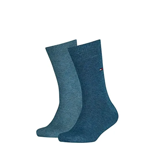 Tommy Hilfiger Unisex Kinder Basic Socken, 2erPack, Jeans, 23-26
