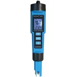 PEAKTECH 5307 - 4 in 1 PH-Meter - PH- und Nitratmessgerät in Stiftform mit präziser Messung von pH, EC, TDS und Temperatur. Ideal für Labor und Gartenbau, mit LCD-Dual-Display und wasserdichtem Gehäuse.