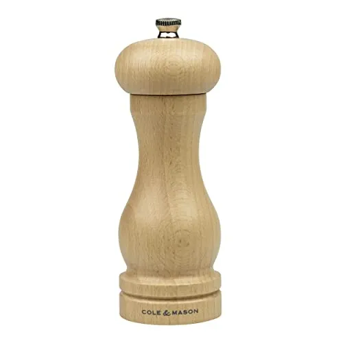 Produktbild Cole & Mason HA0624P Beech Capstan Pfeffermühle, Buchenholz natur, 165mm, Precision+, Enthält 1 x Pfeffermühle