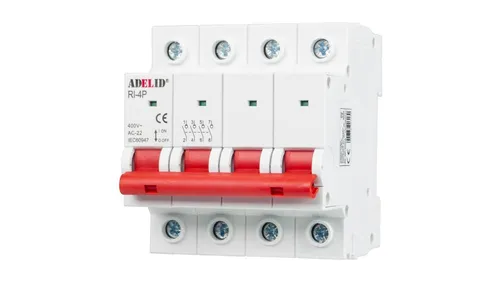 Produktbild ROZŁĄCZNIK IZOLACYJNY FR 304 63A 4P (3P+N) GŁÓWNY RI-4P-63A DOMINI 5900378904243