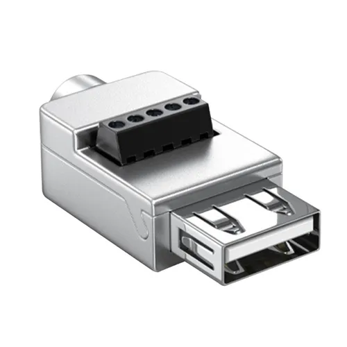 USB 2.0 Lötfreier Adapter Metallgehäuse USB 2.0 Klemmenblock Datenanschluss8540