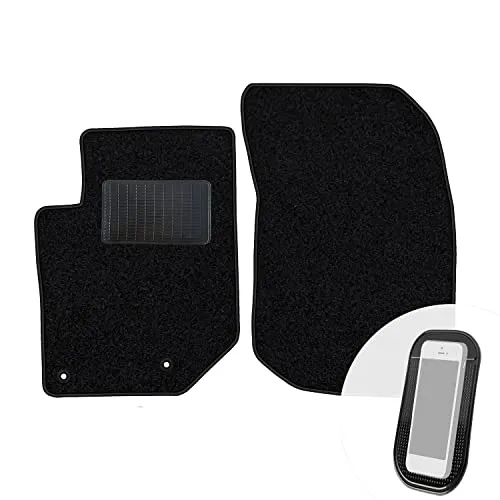 moto-MOLTICO Vorne Fußmatten Auto Velours Autoteppiche Schwarz Automatten Set 2-teilig passend für Opel Corsa F ab 2019